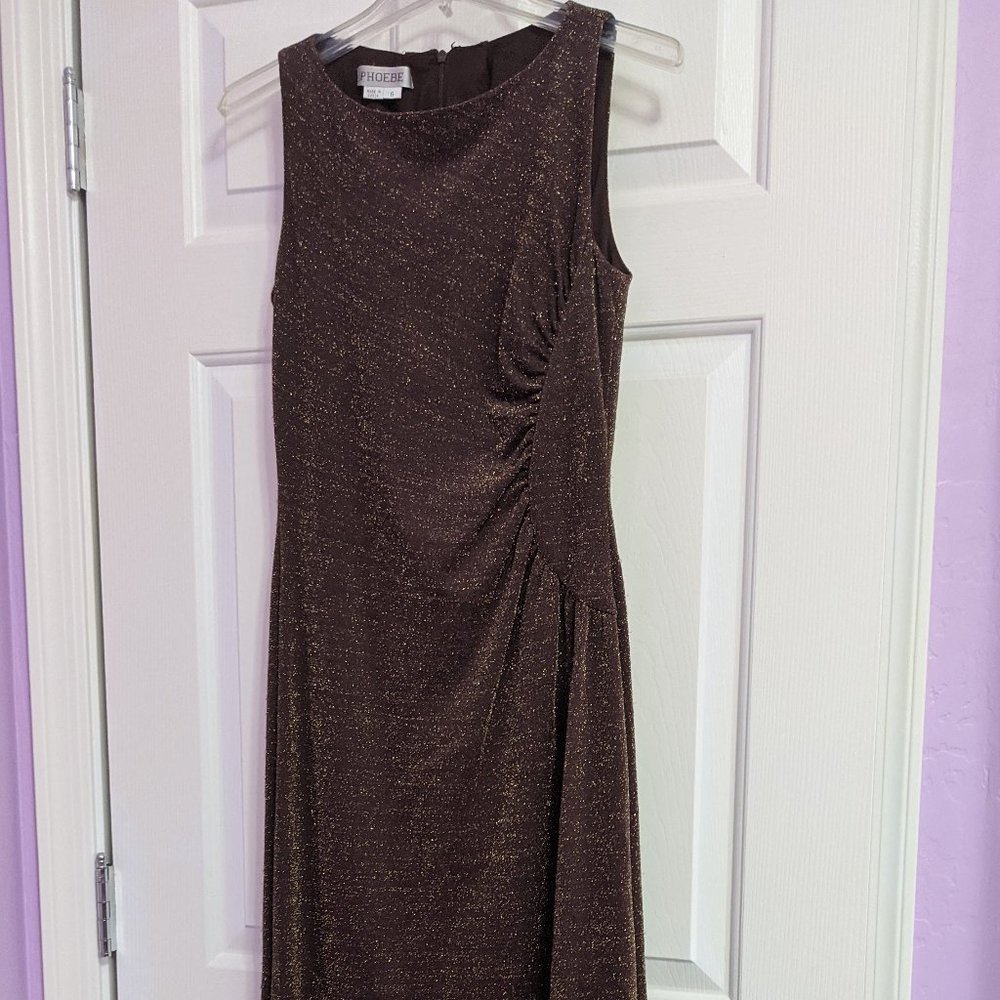 Phoebe Brown Gold Metallic Gown